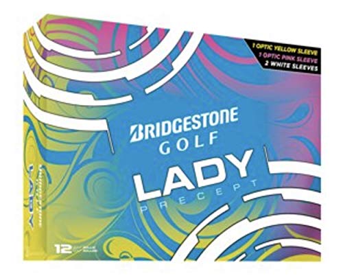Bridgestone Lady Golf Balls - 1 Dozen (3 Yellow, 3 Pink, 6 White)