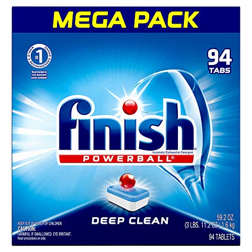 Finish All In 1, Dishwasher Detergent - Powerball - Dishwashing Tablets - Dish Tabs, Fresh Scent, 94 Count Each