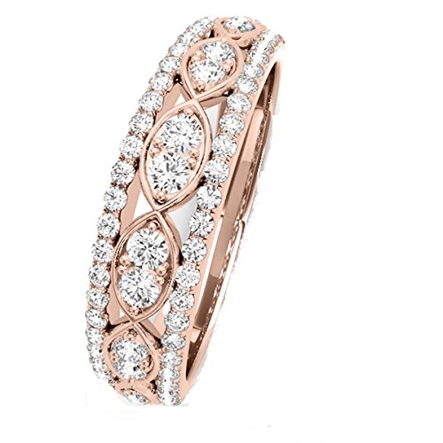0.50 Ctw. Diamond Delicate Wedding Band In 14K Rose Gold