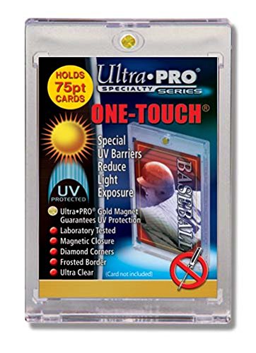 5 Ultra Pro 75pt Magnetic Card Holder Cases - Holds Thick Baseball, Football, Hockey Cards