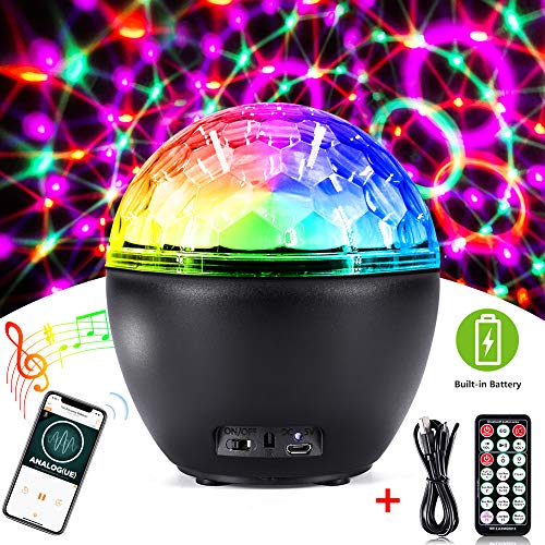 Bluetooth Disco Light,CrazyFire Party Light with Remote Control,16 Light Modes Strobe Lights for Parties,Holidays,Weeding and Kids' Room(Built in Battery)