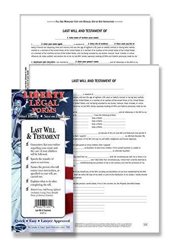 Last Will & Testament Forms - USA - Do-it-yourself Legal Forms by Permacharts