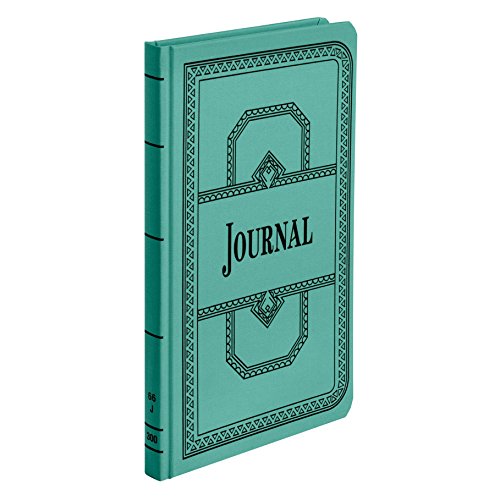 Boorum & Pease 66 Series Account Book, Journal Ruled, Green, 300 Pages, 12-1/8' x 7-5/8' (66-300-J)
