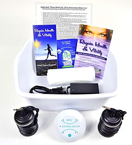 Ionic Foot Cleanse Ion Detox Foot Bath Machine. Foot Spa Bath for Home Use. Free Regain Health & Vitality Booklet & Brochure!