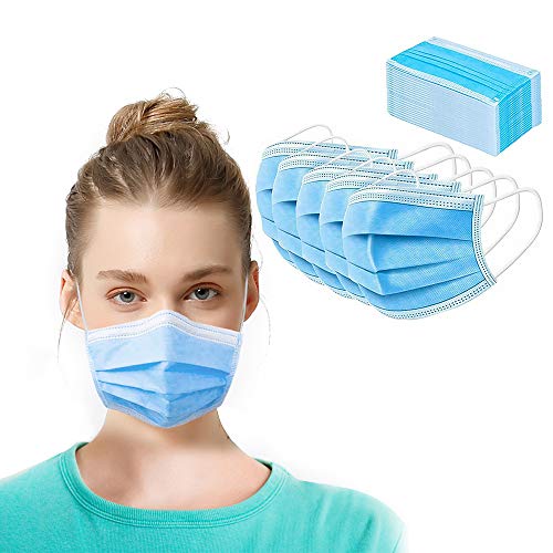 Face Mask,3Ply Disposable Face Mask Tested by USA (100PACK)