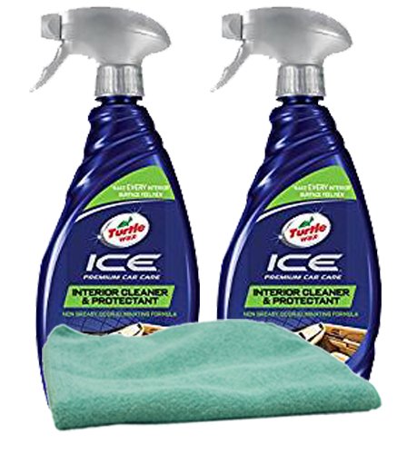 Turtle Wax Ice Total Interior Care Spray (20 oz.) Bundle with Microfiber Cloth (3 Items)