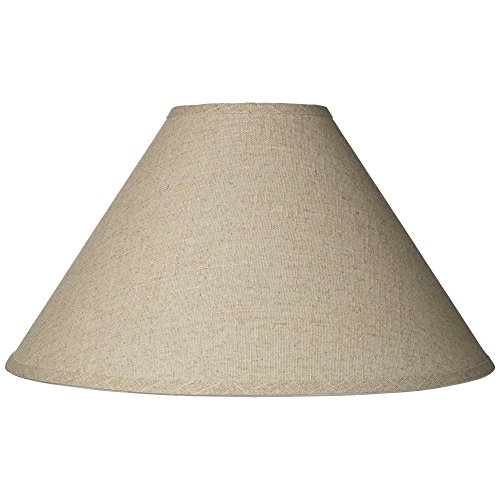 Burlap Empire Lamp Shade Rustic Fabric with Harp 6x19x12 (Spider) - Brentwood