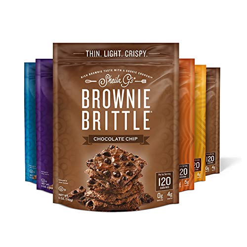 Brownie Brittle, Variety Pack, 5 Oz Bag (Pack of 6), The Unbelievably Rich and Delicious Chocolate Brownie Snack with A Cookie Crunch (Packaging May Vary)