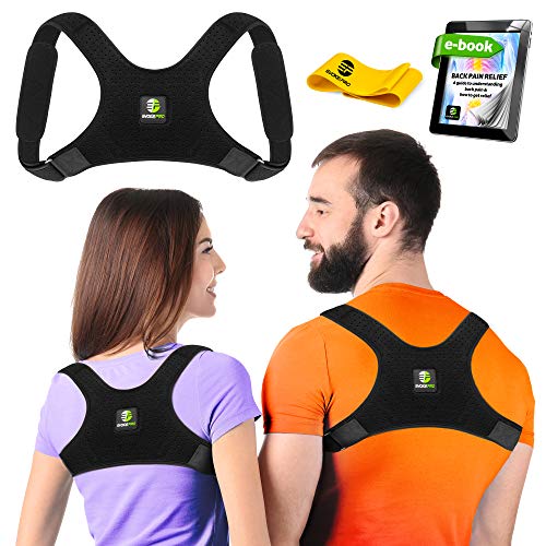 Back Posture Corrector for Women and Men - Shoulder Brace Back Posture Corrector - Upper Back Support - Back Straightener Posture Corrector - Resistance Band Included (Regular)