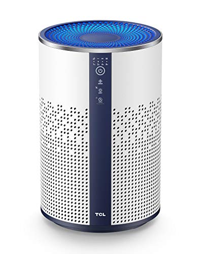 TCL Air Purifier for Home Smoke True HEPA H13 Filter, Air Filter Captures Smoke Dust Hair Pet Dander Odor, 20dB Quiet Sleep in Bedroom Kitchen Bathroom with Night Light Child Lock, BREEVA A1 (Available for California)