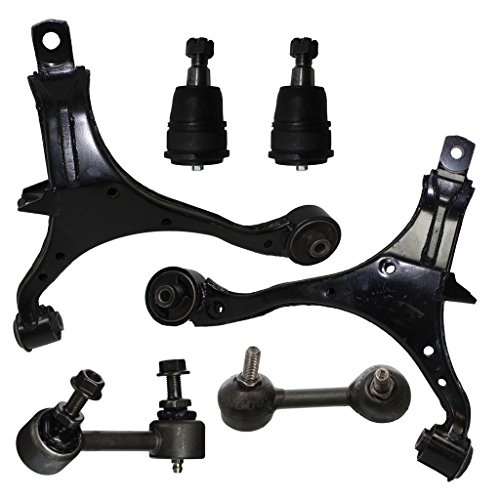 Detroit Axle - Complete 6pc Front Suspension Kit for 2002 2003 2004 2005 2006 Honda CR-V - Both (2) Front Lower Control Arms, Both (2) Front Lower Ball Joints, Both (2) Front Sway Bar Links