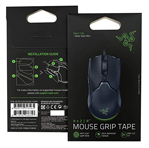 Razer Mouse Grip Tape - for Razer Viper Mini: Anti-Slip Grip Tape - Self-Adhesive Design - Pre-Cut (RC30-03250200-R3M1)