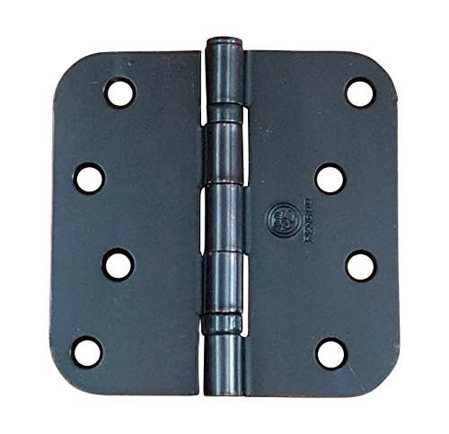 Penrod Door Hinges, Oil Rubbed Bronze, Ball Bearing 4 Inch with 5/8 Inch Radius, 3 Pack