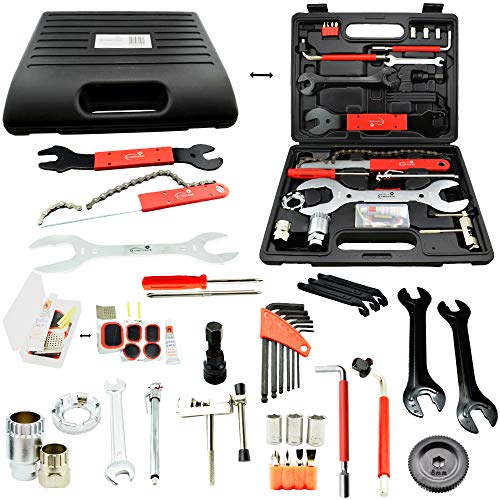 Lumintrail Bike Repair Tool Kit 42 Piece Multi Tool Bicycle Maintenance Tool Set with Tool Box