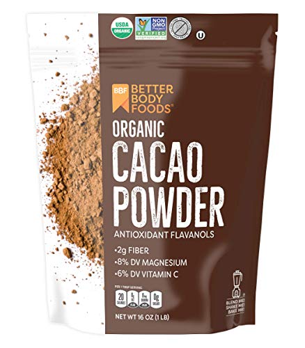 Organic Cacao Powder, Non-GMO, Gluten-Free Superfood (16 oz.)