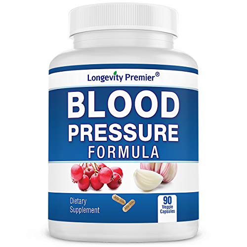Longevity Blood Pressure Formula [90 Capsules] - Scientifically formulated with Natural Herbs. Best Blood Pressure Supplement