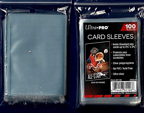 Ultra Pro 5 (Five) Pack Lot of 100 Soft Sleeves/Penny Sleeve for Baseball Cards & Other Sports Cards