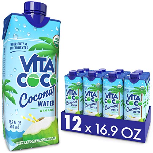 Vita Coco Coconut Water, Pure Organic | Refreshing Coconut Taste | Natural Electrolytes | Vital Nutrients | 16.9 Oz (Pack Of 12), 16.9 Fl Oz (Pack of 12)