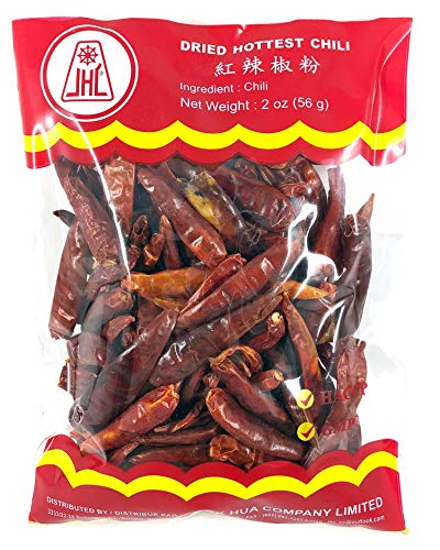 Thai Chili Peppers, Whole & Dried (2Oz) Product of Thailand