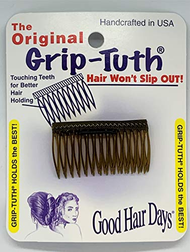 Good Hair Days The Original Grip-Tuth Hair Combs, Set of 2, 40163 Shorty 1 3/4' Wide