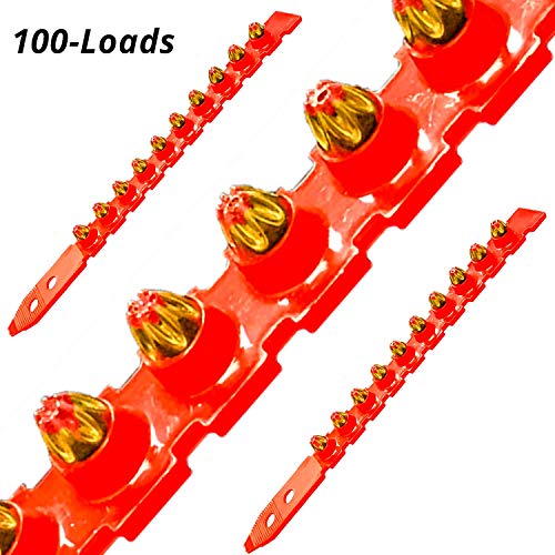0.27 Caliber Red Shot Strip Loads, Power Fasteners Actuated Powder Loads (100-Count)