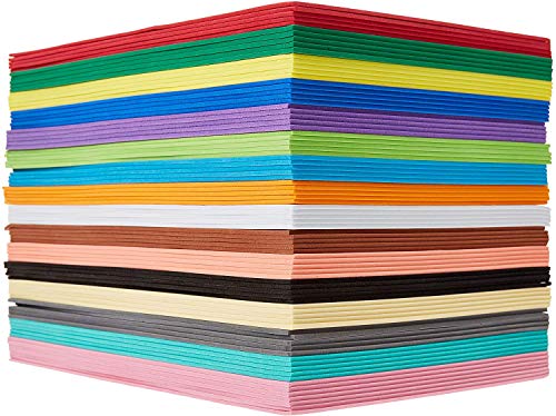 EVA Foam Handicraft Sheets (80 Pack) Colorful Crafting Sponge for DIY Projects by My Toy House | Thick and Soft Paper, 16 Colors 5 Pieces each