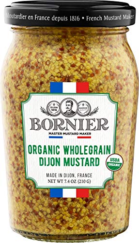 BORNIER Organic Wholegrain Dijon Mustard, 7.4 Ounce