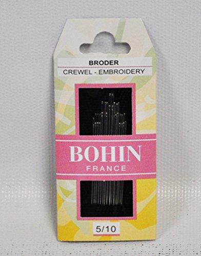 Bohin Embroidery Crewel Needles Assorted Sizes 5/10