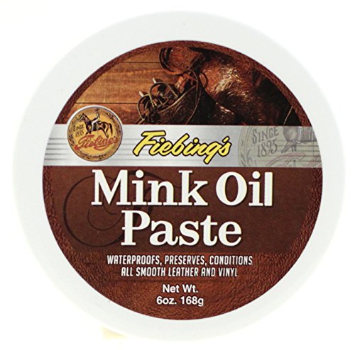 Fiebing's Mink Oil Paste, 6 Oz. - Softens, Preserves and Waterproofs Smooth Leather and Vinyl,One Size