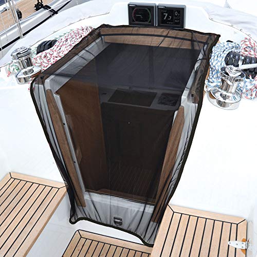 Mosquito NET/Bug Screen by Waterline Design. Cover The companionway, Stays in Place with a Weight Band. Universal Size for sail- and motorboats.(#1460).