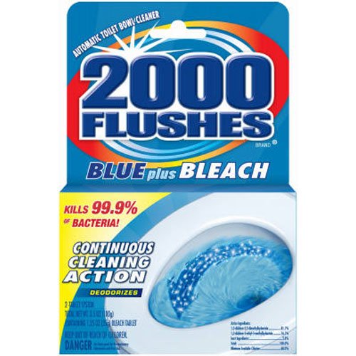 2000 Flushes Blue Plus Bleach Automatic Toilet Bowl Cleaner, 3.5 OZ