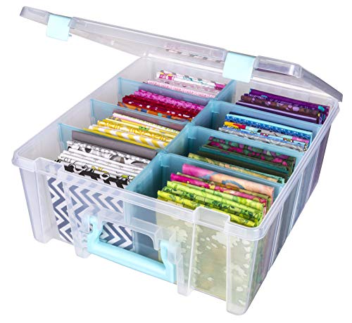 ArtBin Art Storage Box, Clear & Aqua