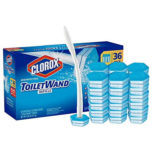 Clorox ToiletWand,Disposable Toilet Cleaning Rainforest Rush Refill 36 Count 1 Toilet