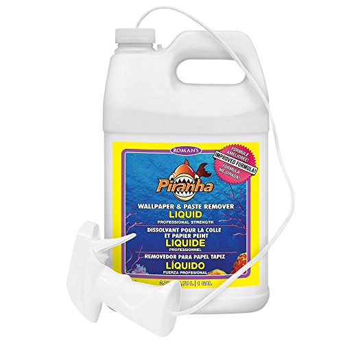 Piranha Liquid Spray Wallpaper Remover, Ready-to-Use, 1 Gallon | 300 Sq. Ft.