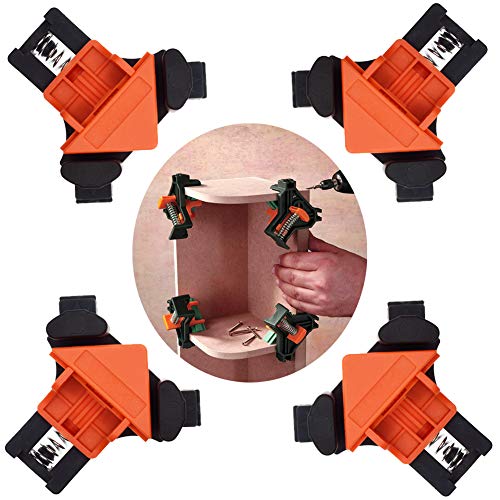 SWMIUSK 90 Degree Right Angle Clamp Adjustable Swing Corner Clamp,Clip Holding Corners for Welding,Wood-Working,Drilling,Making Cabinets,Boxes, Drawers,Picture Framing,Crafting Projects