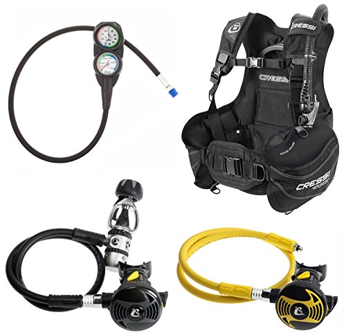 Cressi Start Scuba Diving BCD, Regulator, Console, Octopus, Dive Gear Package.