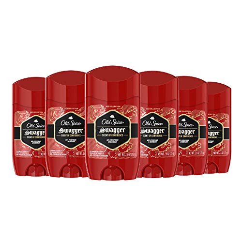 Old Spice Antiperspirant and Deodorant for Men, Red Zone Collection, Swagger Invisible Solid, Lime & Cedarwood Scent 2.6 Oz (Pack of 6)