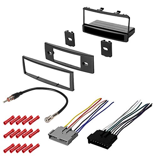 CACHÉ KIT358 Bundle with Car Stereo Installation Kit for 2000 – 2004 Ford Focus – in Dash Mounting Kit, Antenna, Wire Harness for Single Din Radio Receiver (4 Item)