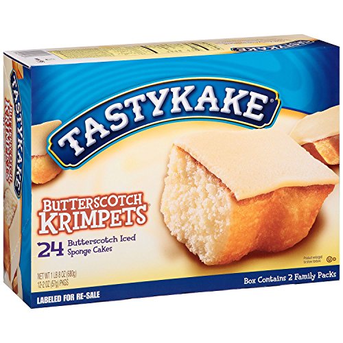 Tastykake Butterscotch Krimpets - 24 Cakes Total (12 Packs of 2 Cakes)