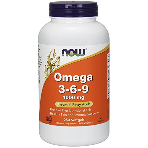 NOW Supplements, Omega 3-6-9 1000 mg with a blend of Flax Seed, Evening Primrose, Canola, Black Currant and Pumpkin Seed Oils, 250 Softgels