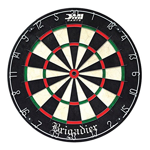 DMI Sports Brigadier Regulation-Size Staple-Free Bristle Dartboard with Staple-Free Wiring System and Bullseye