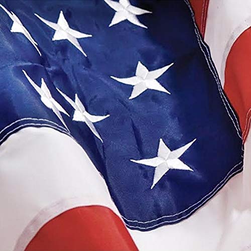 US Flag 5x8: 100% American Made. American Flag 5x8 ft. Quality Embroidered Stars & Sewn Stripes