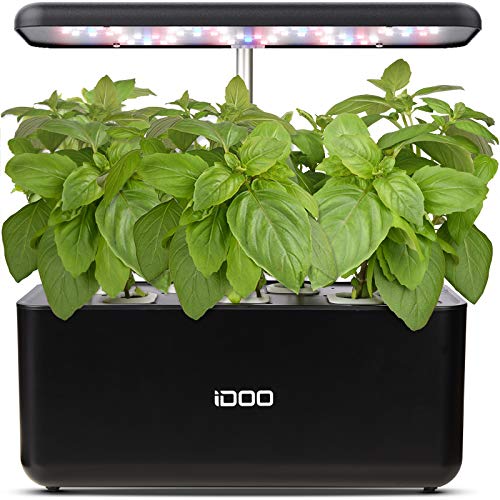 iDOO Hydroponics Growing System, Indoor Herb Garden Starter Kit with LED Grow Light, Smart Garden Planter for Home Kitchen, Automatic Timer Germination Kit, Height Adjustable (7 Pods)