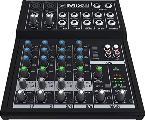 Mackie Mix Series, 8-Channel Compact Mixer with Studio-Level Audio Quality (Mix8)