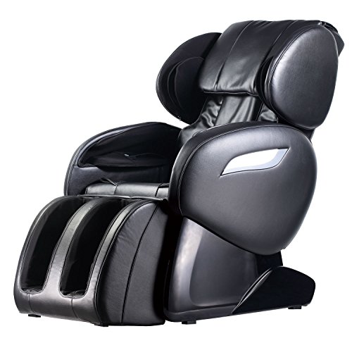 BestMassage Electric Shiatsu FDA Approved Chair Recliner with Built-in Heat Therapy and Foot Roller Air Massage System Stretch Vibrating for Home Office,Black, style1