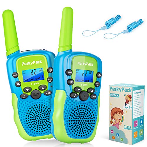 Best Birthday Gift Kids Toys for 3 4 5 6 7 8 9-12 Year Old Boys Girls Toddlers, Kids Walkie Talkies, Toys for Indoor Outdoor Games, Long Range 3KM 22 Channels 2 Way Radio with Flashlight, 2 Pack