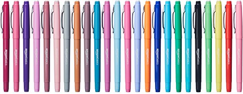 AmazonBasics Felt Tip Marker Pens - Assorted Color, 24-Pack