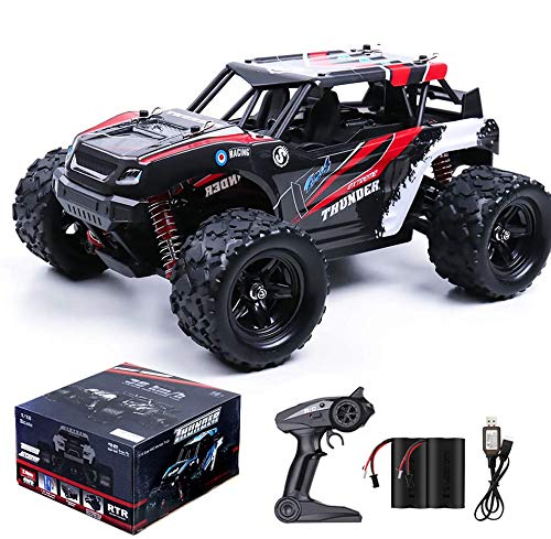 MaxTronic Remote Control Car, 36KM/H High Speed RC Truck, 1/18 Scale 4X4 Remote Control Truck Off Road-All Terrain, 2.4Ghz Racing RC car Two Rechargeable Batteries Included for All Adults & Kids