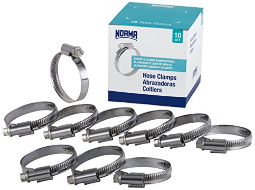 Norma 01266704060-000-0542 Hose Clamps, 50 mm-70 mm x 9 mm W4 (Pack of 10), 2, Pack of 10