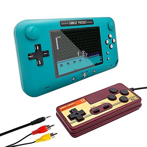 EASEGMER Handheld Game Console, Portable Game Player Built-in 500 Classic Games 4 Inch Retro Gaming System, Support TV/AV 12 Bit Rechargeable Video Game Console, Best Gift for Kids and Adults (Blue)